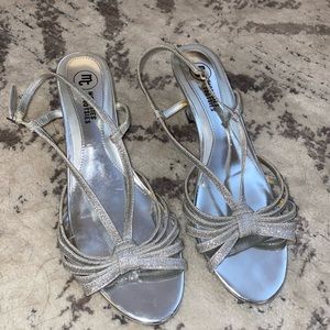 Silver 1.5 inch heels